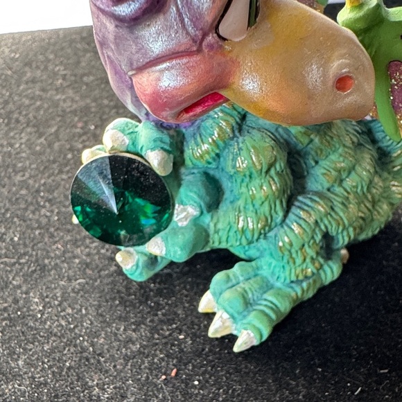 Franklin Mint Multicolor Dragon Figurine with Gemstone. “Guily” - Picture 5 of 9